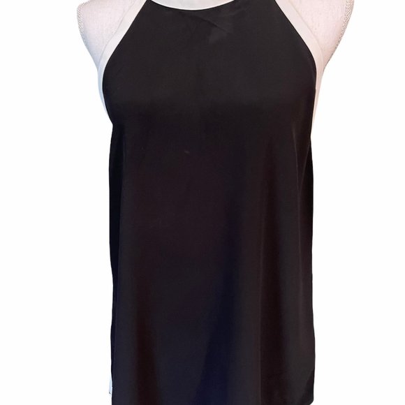 Zara Woman Black Tank with White Piping Detail - M - Picture 4 of 9